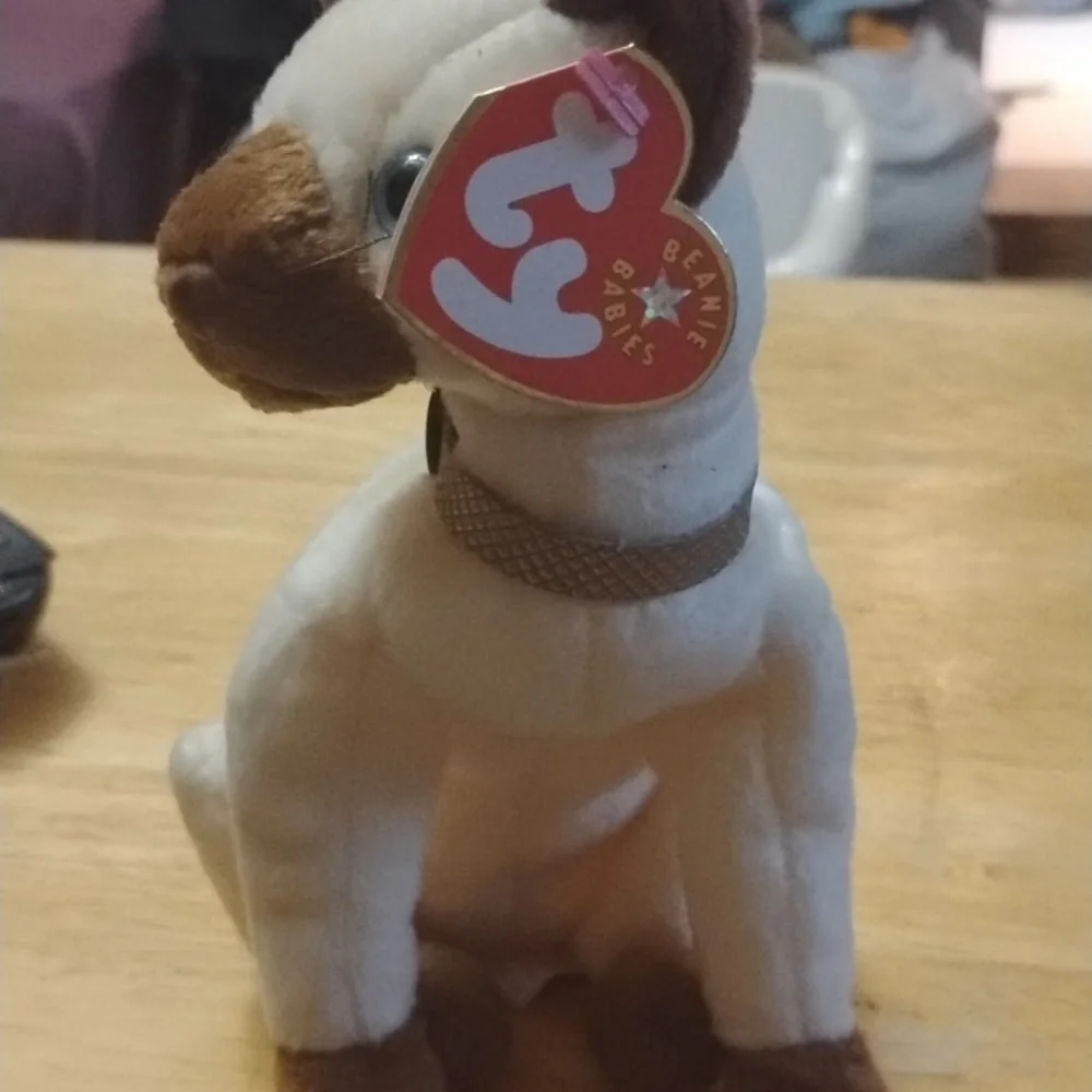 TY Beanie Babies Brown and Cream Dog Plush